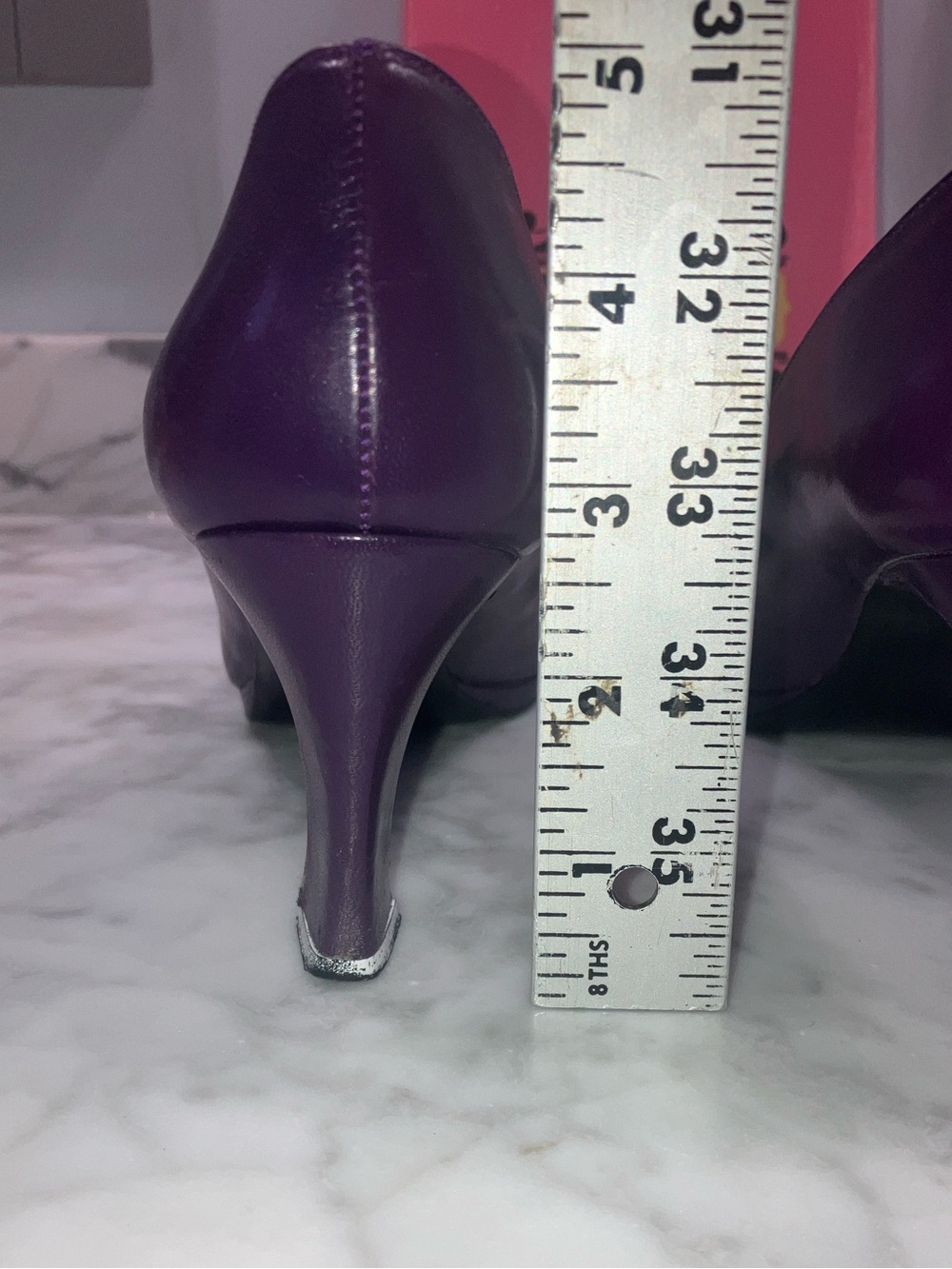 Vintage Van Eli plum purple heels pumps size 8.5 M MADE IN SPAIN WOMENS - Picture 5 of 13